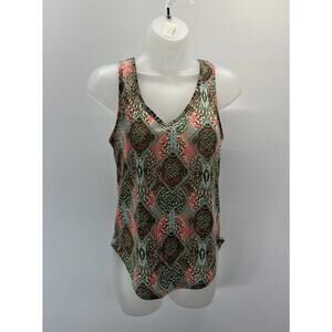 Self Esteem Aztec Boho Print Tank Top Multicolor Size Small